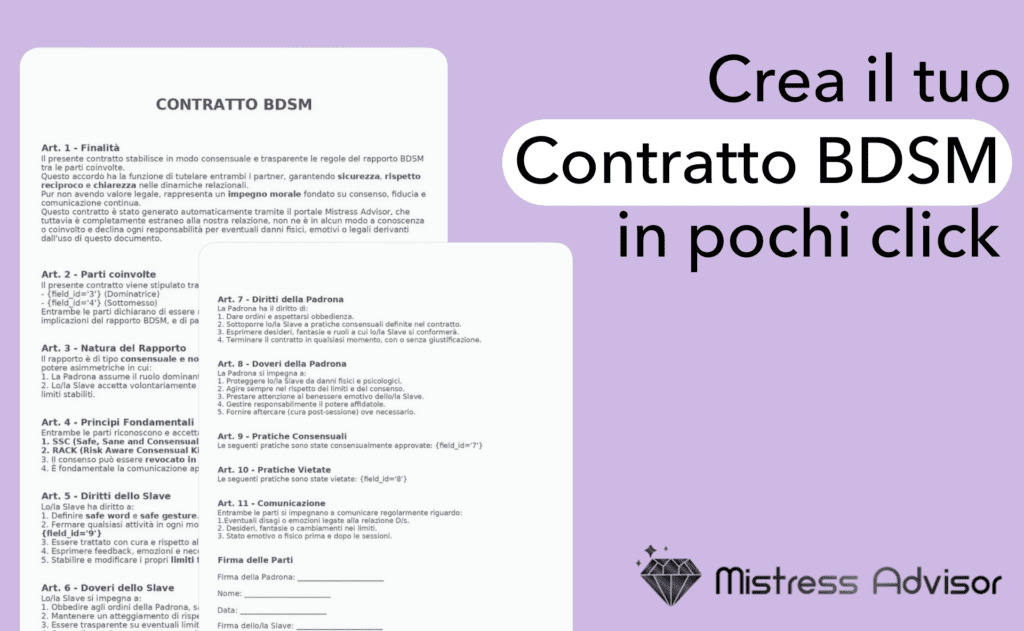 contratto bdsm
